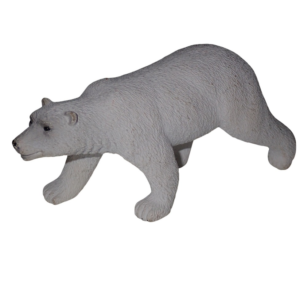 SEA WORLD ANIMAL FIGURE WHITE POLAR BEAR SEALIFE TOY 6" LONG Safari Arctic